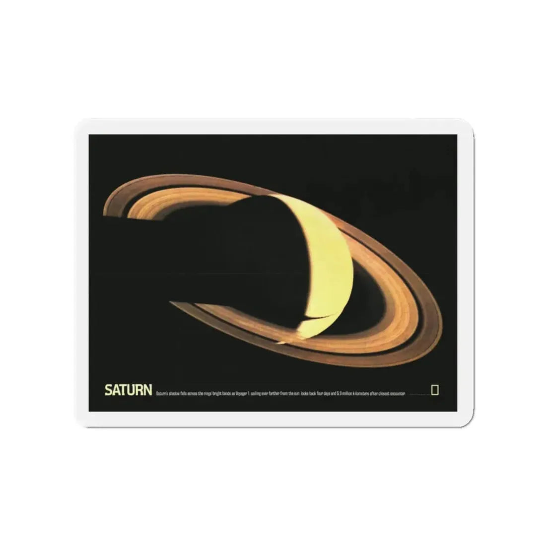 Space - Saturn (1981) (Map) Refrigerator Magnet 3 Inch - The Sticker Space