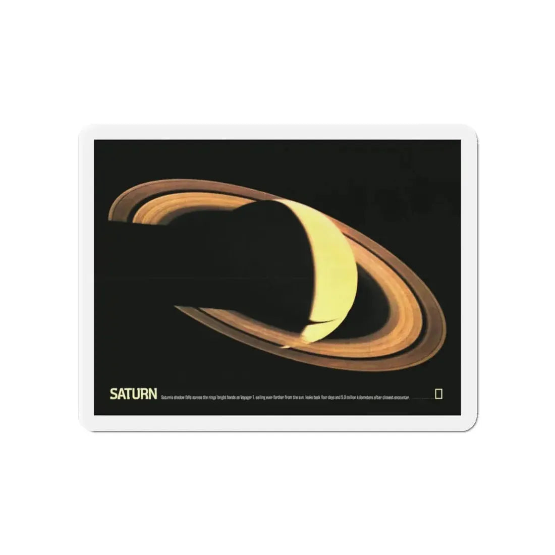 Space - Saturn (1981) (Map) Refrigerator Magnet 4 Inch - The Sticker Space