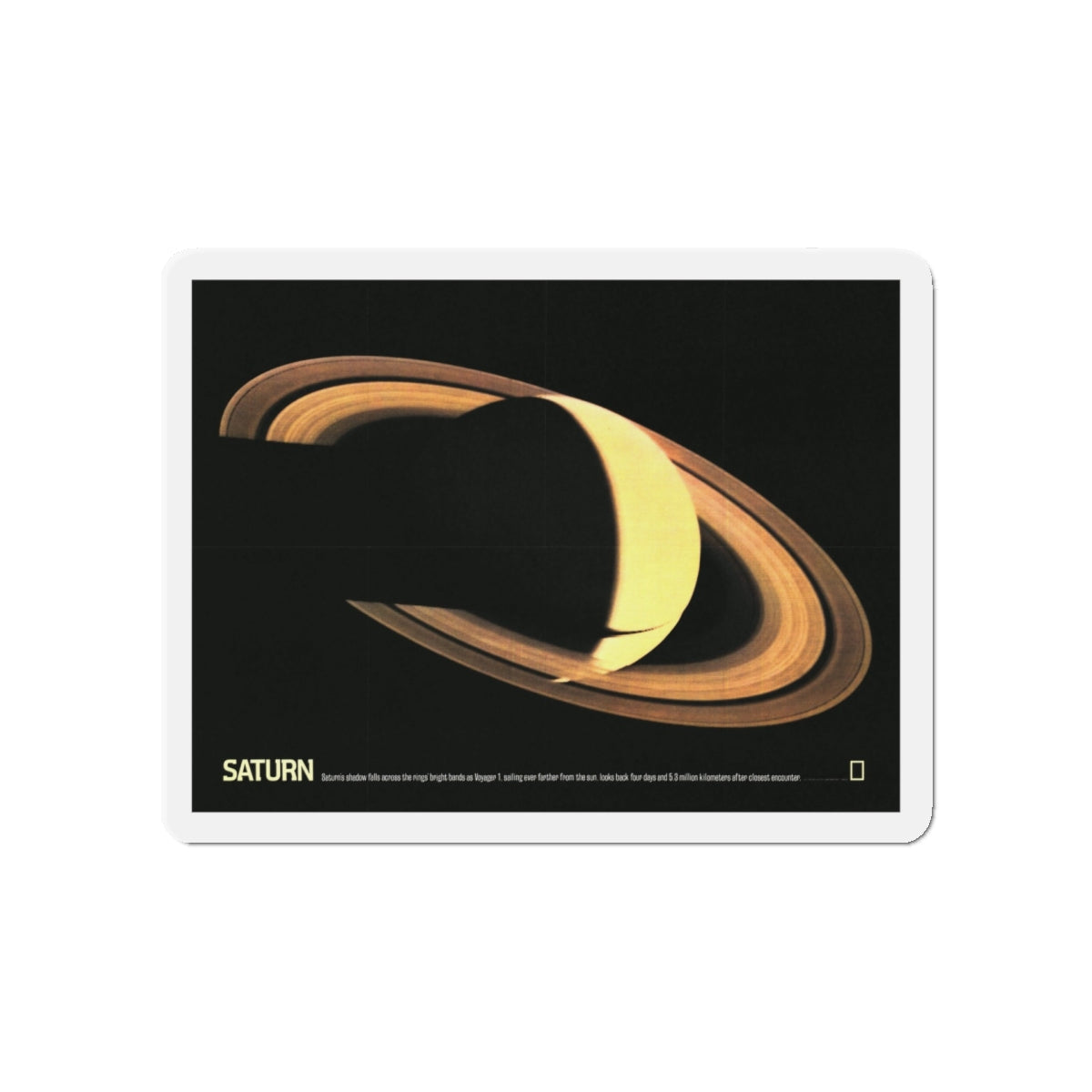 Space - Saturn (1981) (Map) Refrigerator Magnet-5" x 5"-The Sticker Space