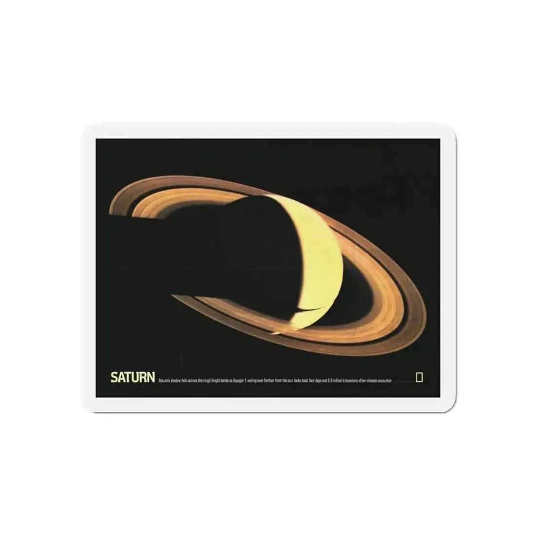 Space - Saturn (1981) (Map) Refrigerator Magnet 6 Inch - The Sticker Space
