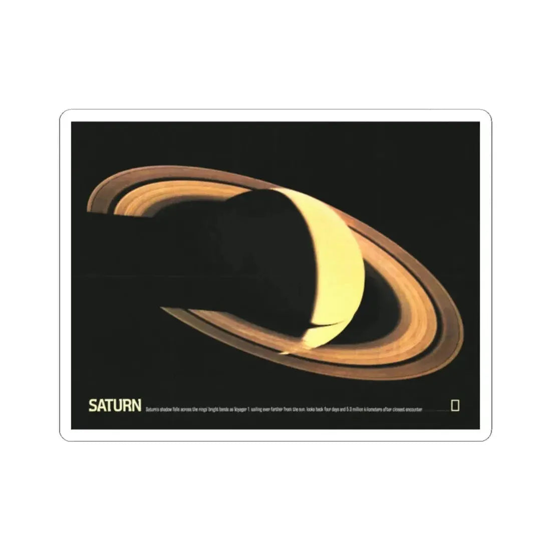 Space - Saturn (1981) (Map) STICKER Vinyl Kiss-Cut Decal 2 Inch White - The Sticker Space