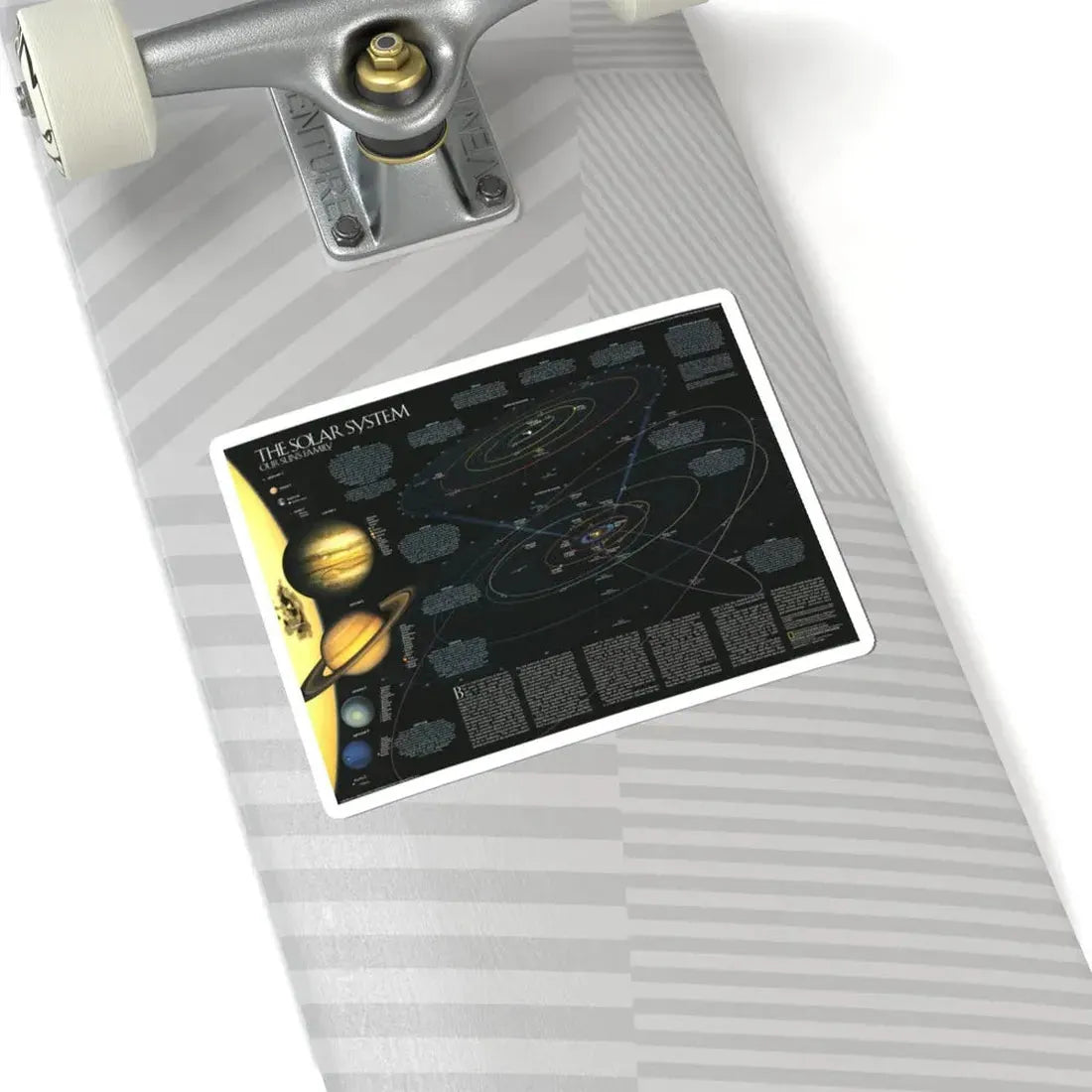 Space - Solar System- Our Sun's Family (1990) (Map) STICKER Vinyl Kiss-Cut Decal - The Sticker Space