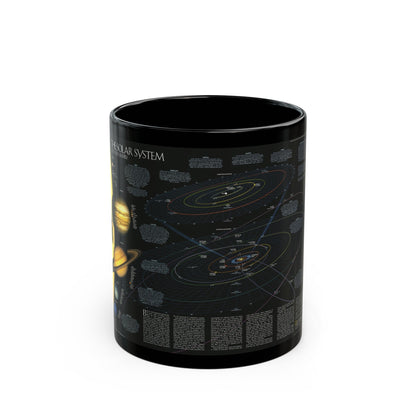 Space - Solar System- Our Sun's Family (1990) (Map) Black Coffee Mug-11oz-The Sticker Space