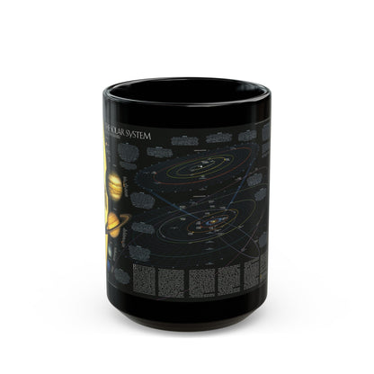 Space - Solar System- Our Sun's Family (1990) (Map) Black Coffee Mug-15oz-The Sticker Space