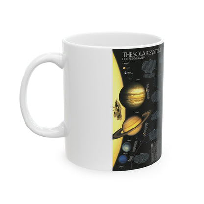 Space - Solar System- Our Sun's Family (1990) (Map) White Coffee Mug-The Sticker Space