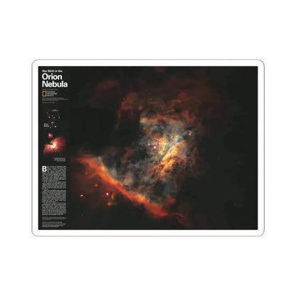 Space - Star Birth in the Orion Nebula (1995) (Map) STICKER Vinyl Kiss-Cut Decal 3 Inch White - The Sticker Space