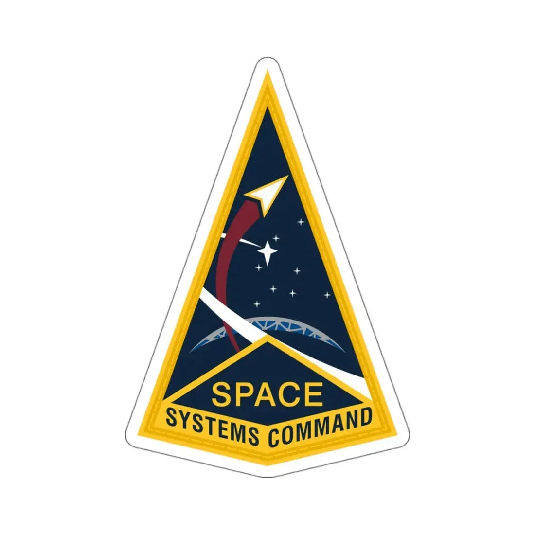 Space Systems Command (U.S. Space Force) STICKER Vinyl Kiss-Cut Decal 4 Inch White - The Sticker Space