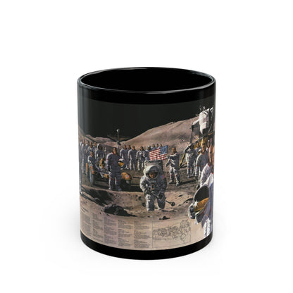 Space - Teammates in Mankind's Greatest Adventure (1973) (Map) Black Coffee Mug-11oz-The Sticker Space