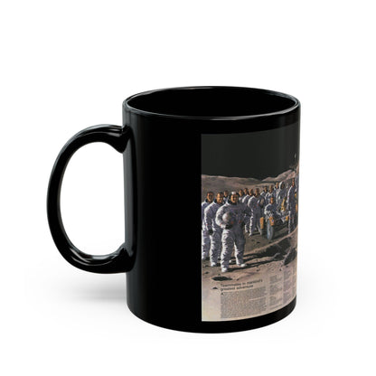 Space - Teammates in Mankind's Greatest Adventure (1973) (Map) Black Coffee Mug-The Sticker Space