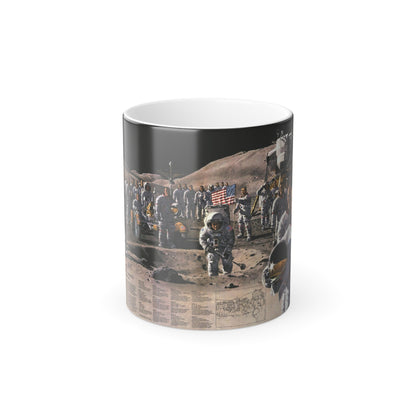 Space - Teammates in Mankind's Greatest Adventure (1973) (Map) Color Changing Mug 11oz-11oz-The Sticker Space