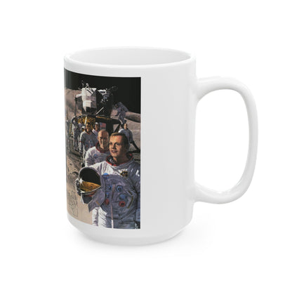 Space - Teammates in Mankind's Greatest Adventure (1973) (Map) White Coffee Mug-The Sticker Space