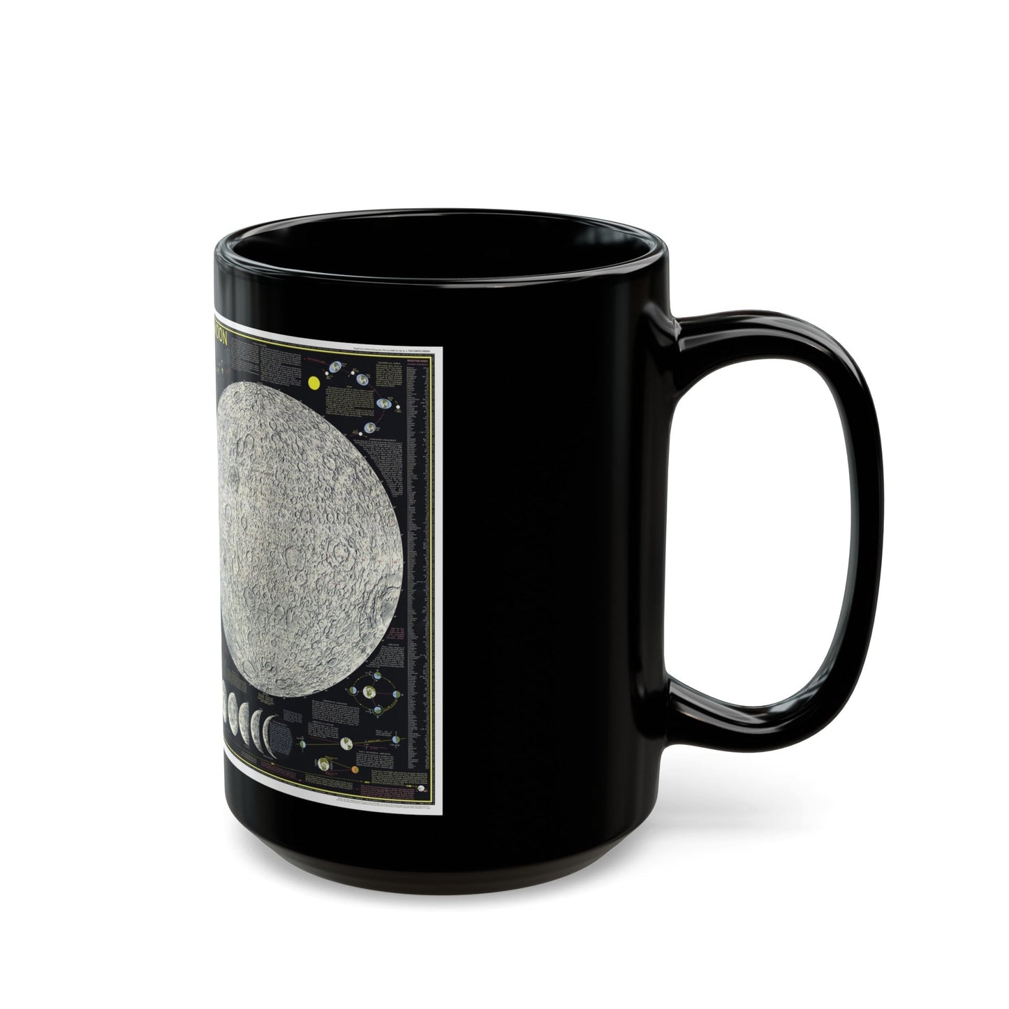 Space - The Moon (1969) (Map) Black Coffee Mug-The Sticker Space