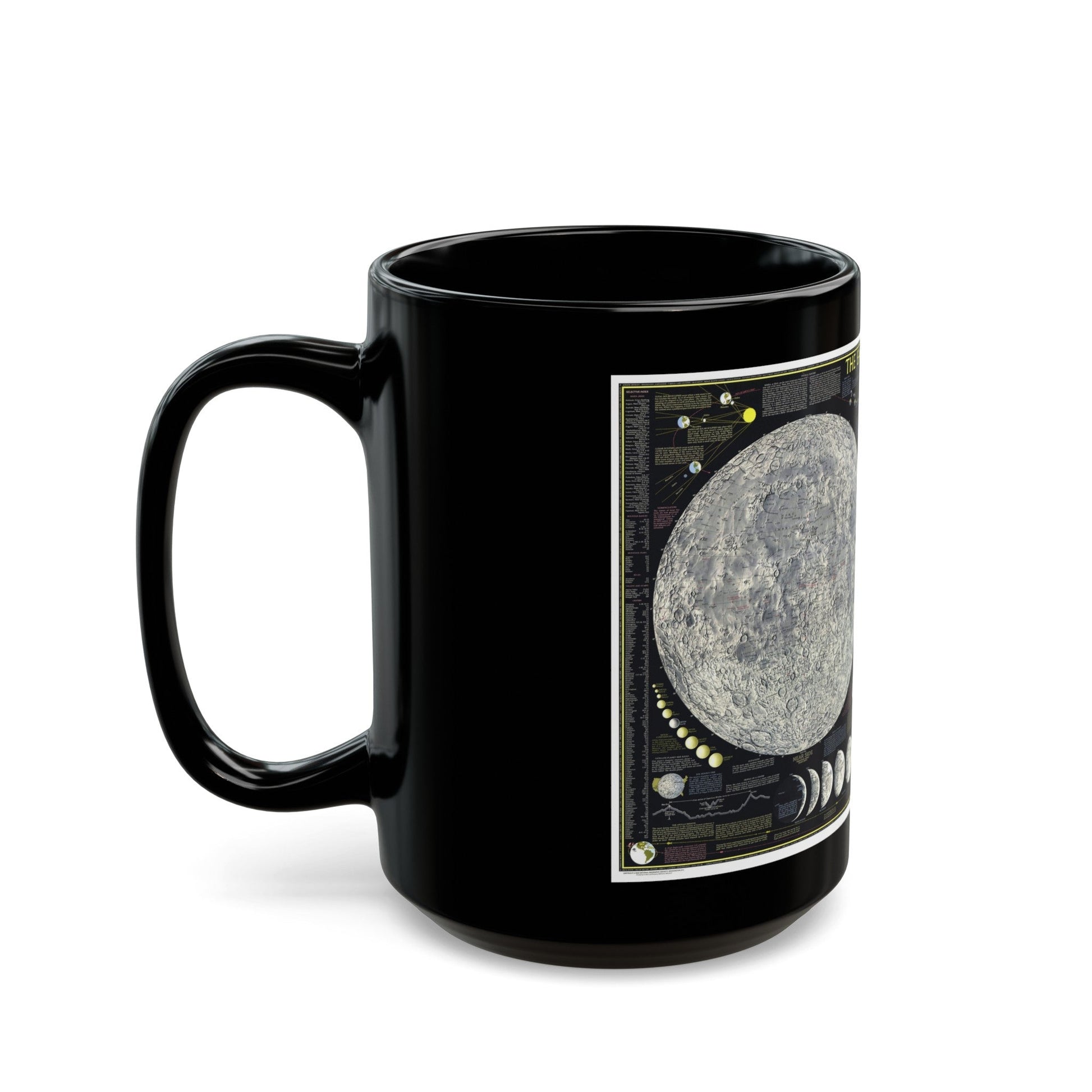 Space - The Moon (1969) (Map) Black Coffee Mug-The Sticker Space