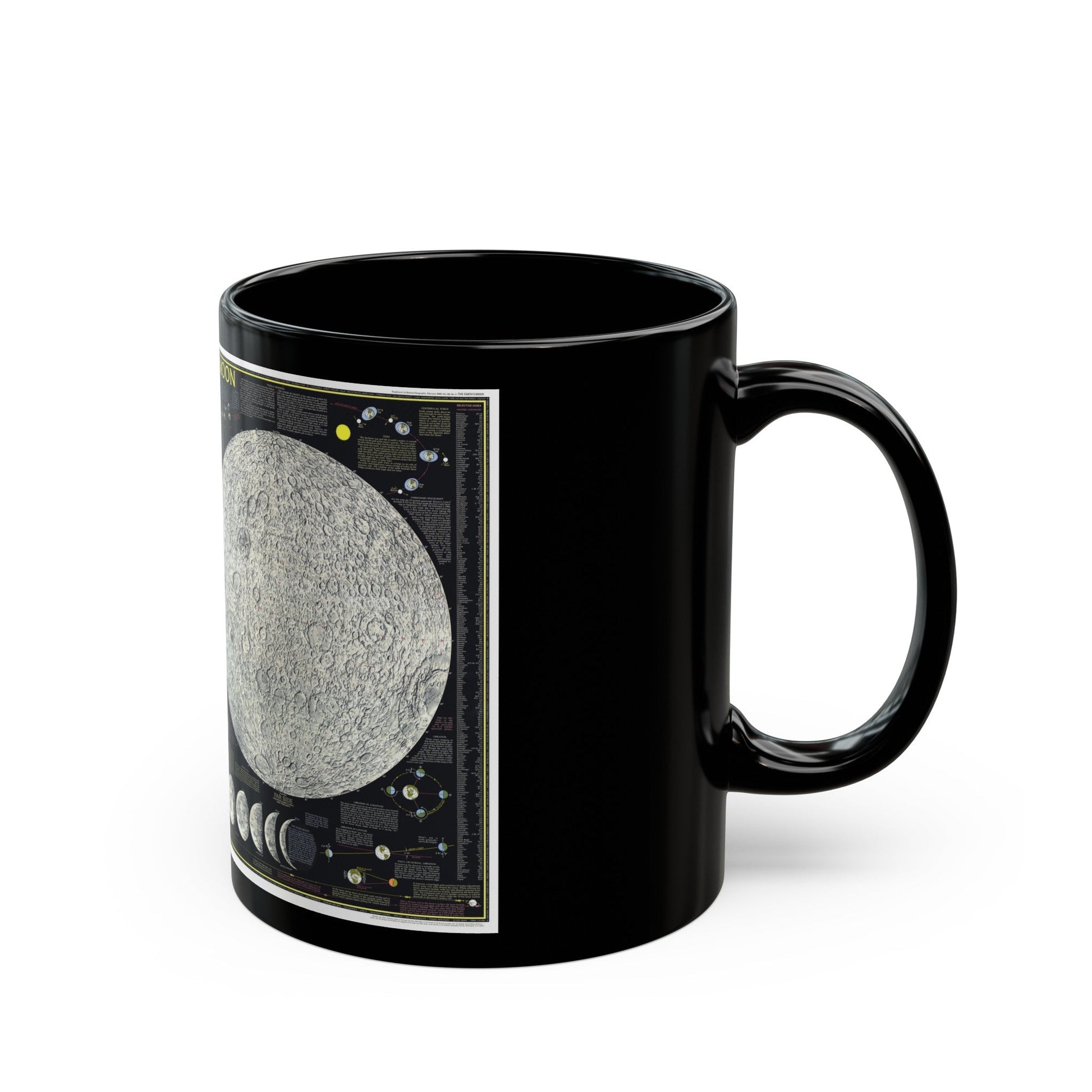 Space - The Moon (1969) (Map) Black Coffee Mug-The Sticker Space