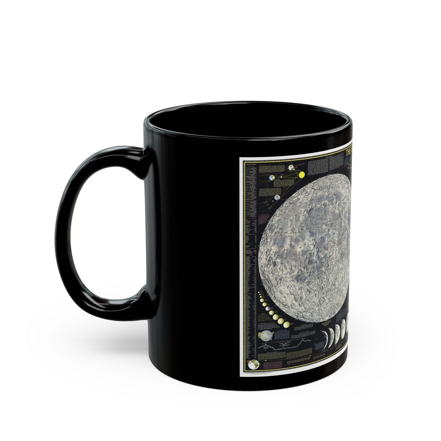 Space - The Moon (1969) (Map) Black Coffee Mug-The Sticker Space