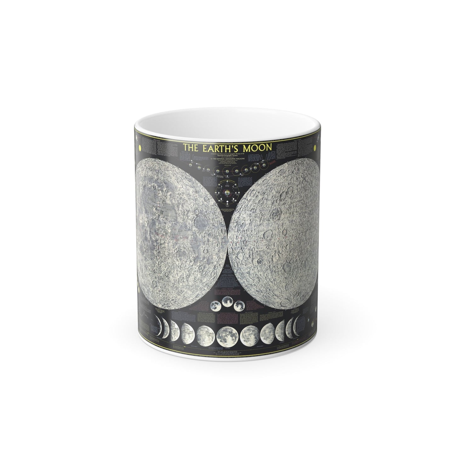 Space - The Moon (1969) (Map) Color Changing Mug 11oz-11oz-The Sticker Space