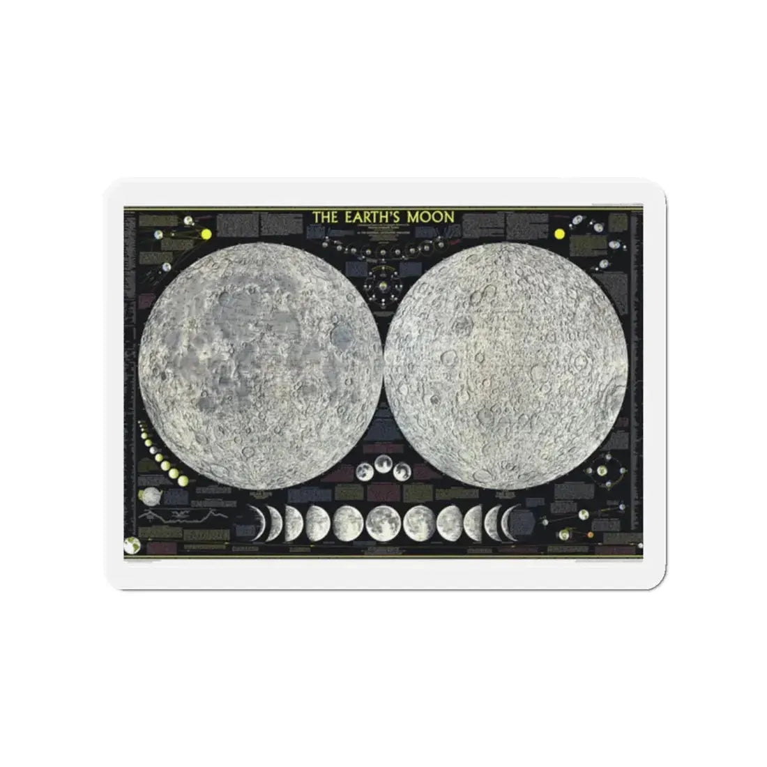 Space - The Moon (1969) (Map) Refrigerator Magnet 2 Inch - The Sticker Space