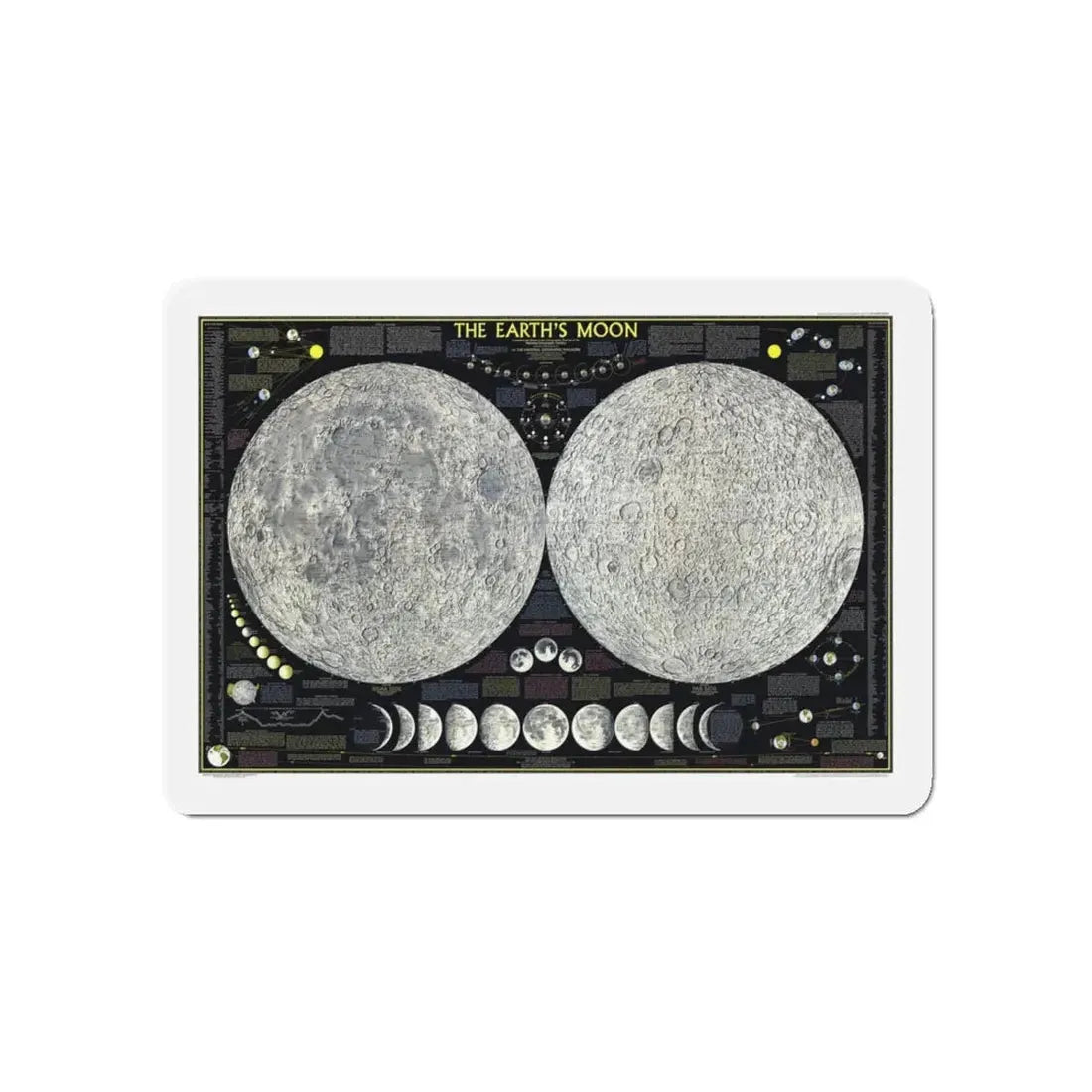 Space - The Moon (1969) (Map) Refrigerator Magnet 5 Inch - The Sticker Space