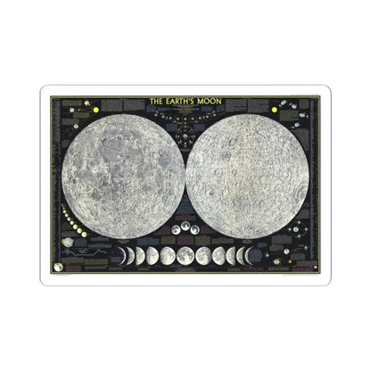Space - The Moon (1969) (Map) STICKER Vinyl Kiss-Cut Decal 2 Inch White - The Sticker Space