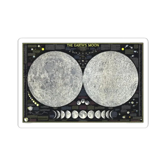 Space - The Moon (1969) (Map) STICKER Vinyl Kiss-Cut Decal 2 Inch White - The Sticker Space