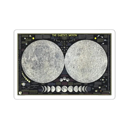 Space - The Moon (1969) (Map) STICKER Vinyl Kiss-Cut Decal 6 Inch White - The Sticker Space