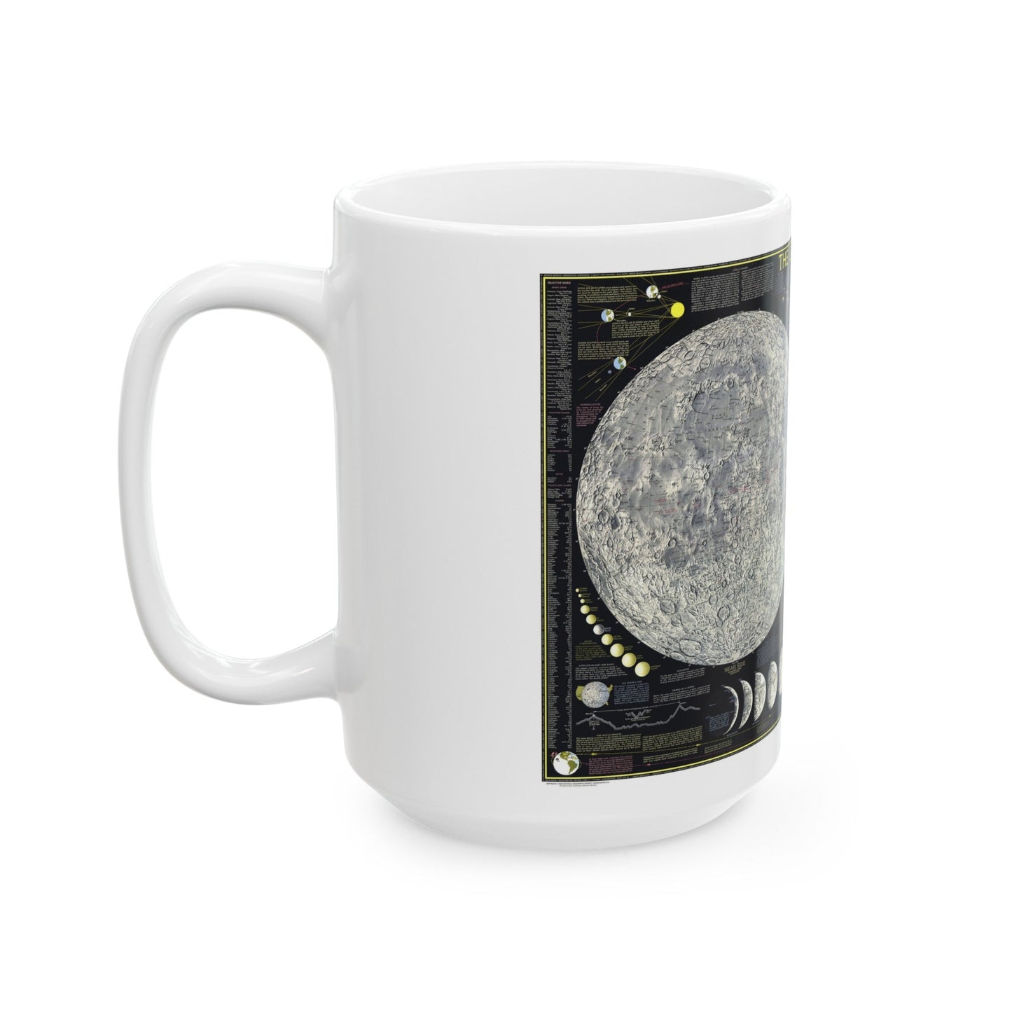 Space - The Moon (1969) (Map) White Coffee Mug-The Sticker Space