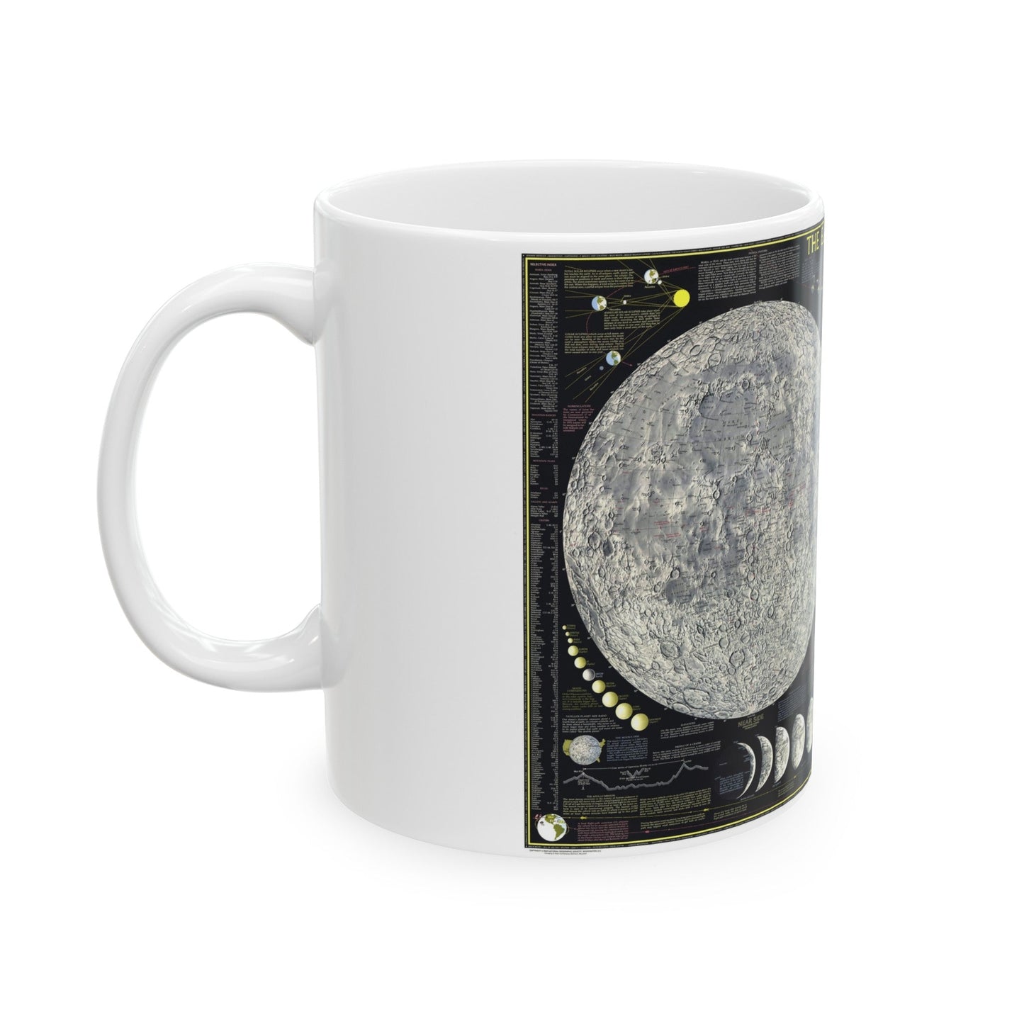 Space - The Moon (1969) (Map) White Coffee Mug-The Sticker Space