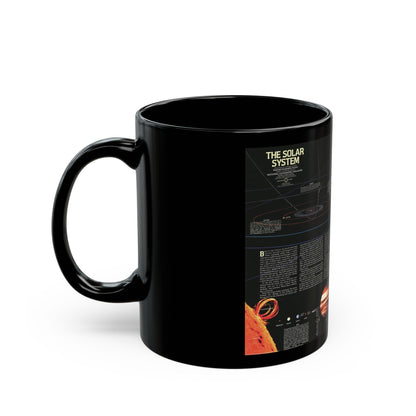 Space - The Solar System (1981) (Map) Black Coffee Mug-The Sticker Space