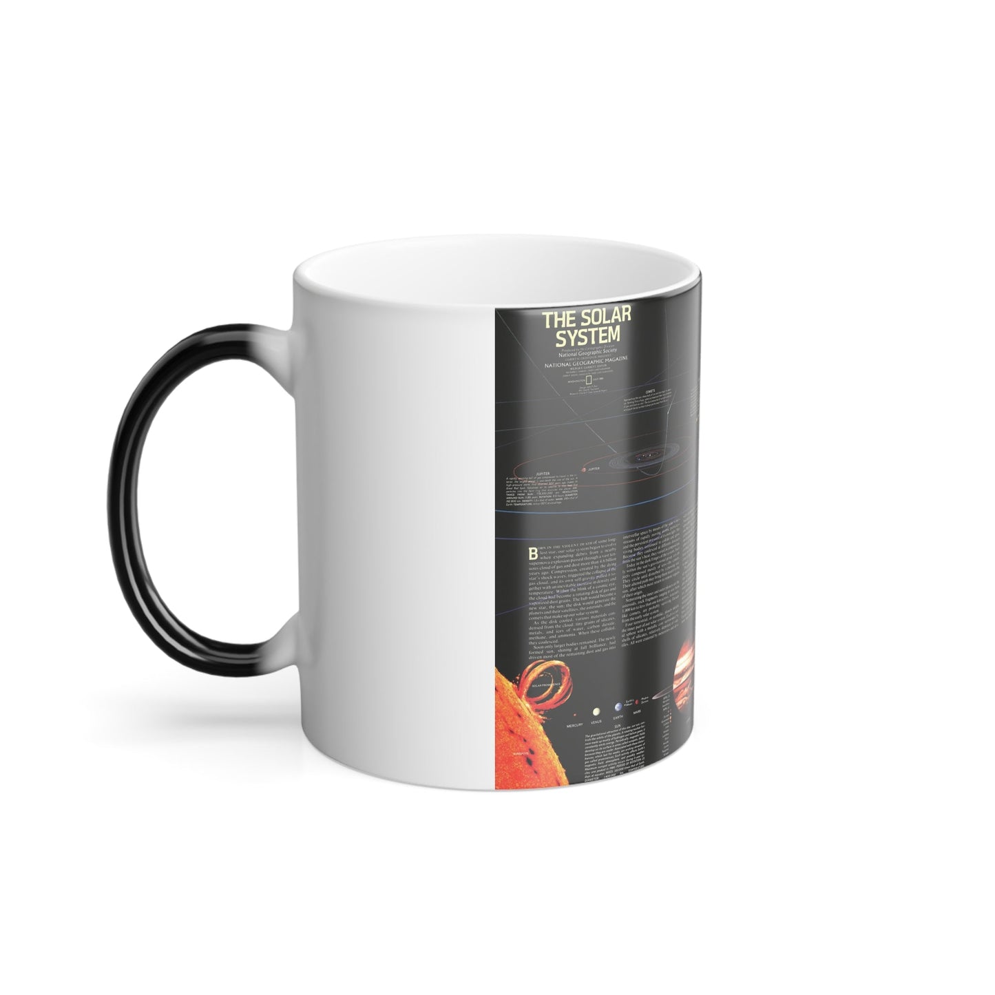 Space - The Solar System (1981) (Map) Color Changing Mug 11oz-11oz-The Sticker Space