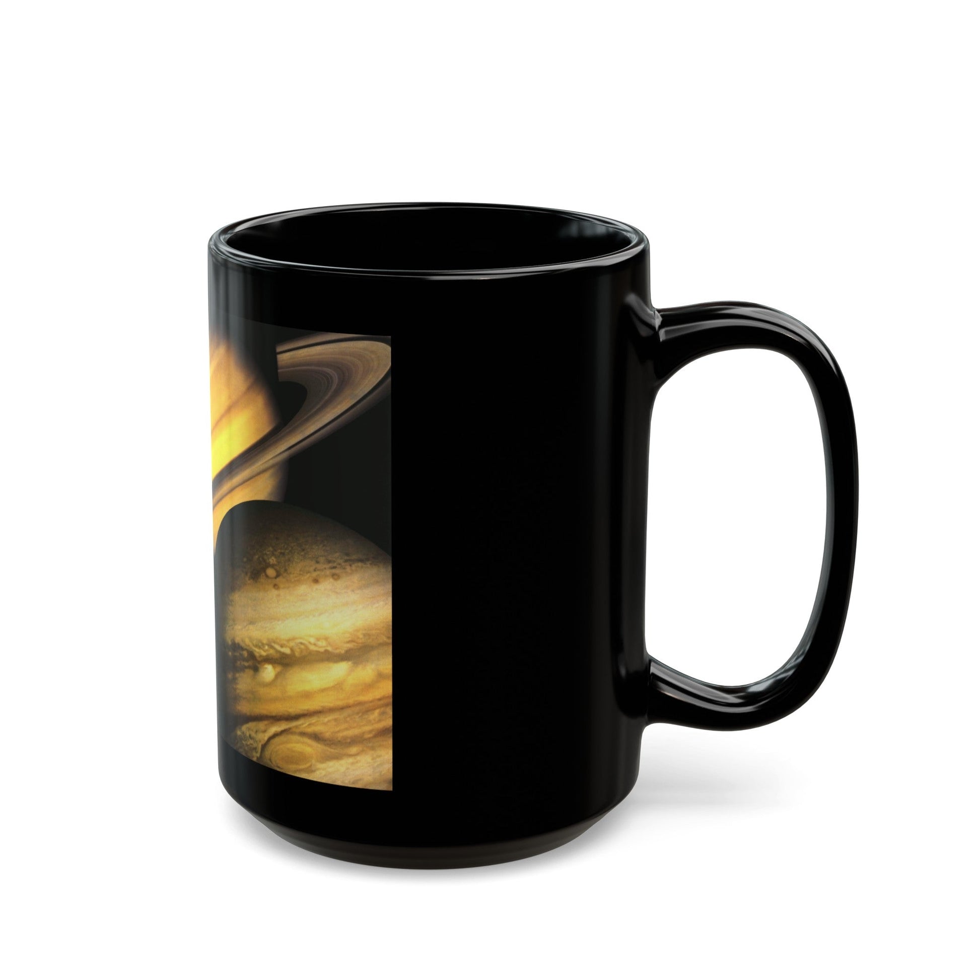 Space - The Solar System - Our Celestial Family (1990) (Map) Black Coffee Mug-The Sticker Space