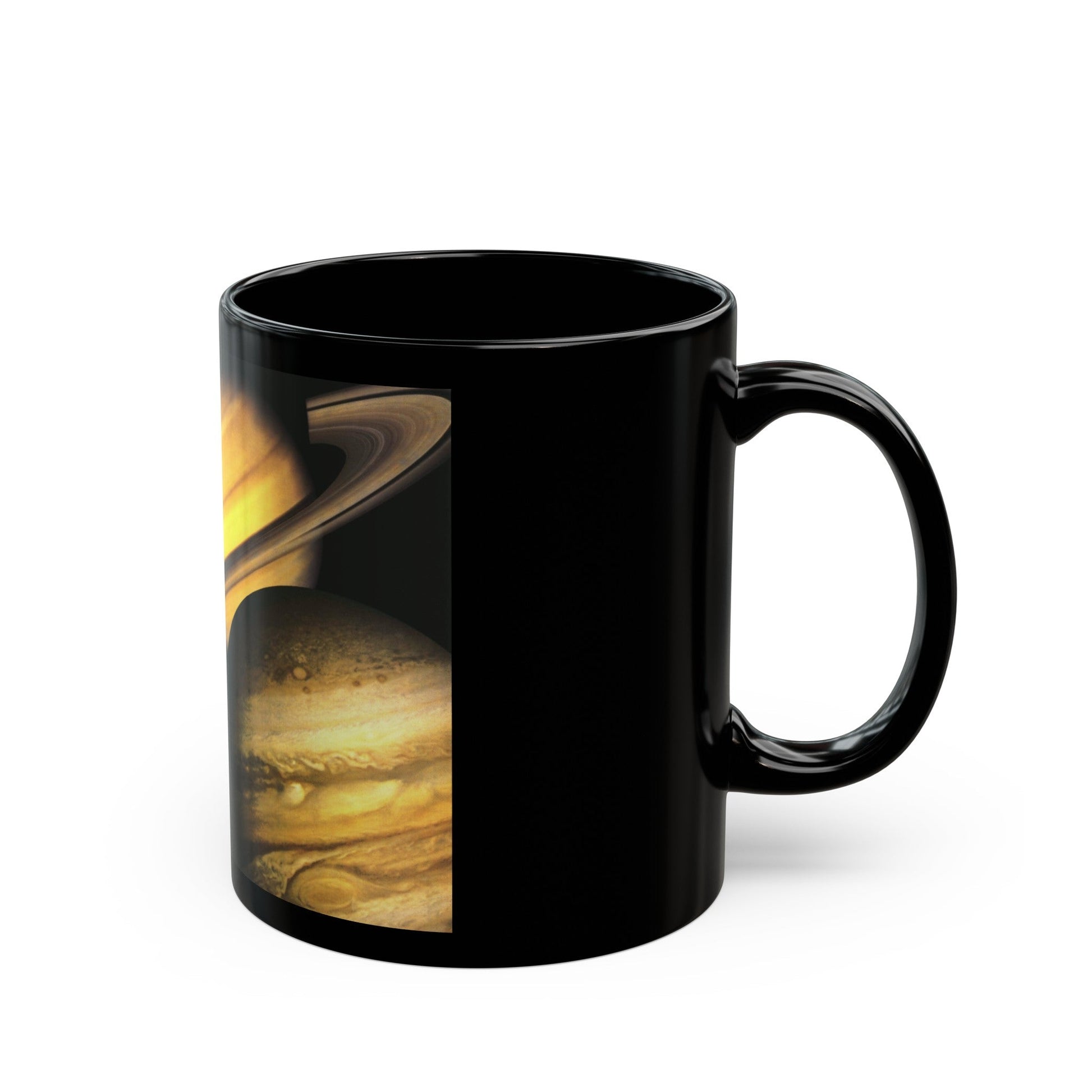 Space - The Solar System - Our Celestial Family (1990) (Map) Black Coffee Mug-The Sticker Space