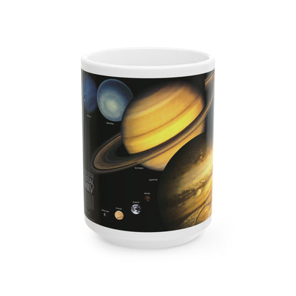 Space - The Solar System - Our Celestial Family (1990) (Map) White Coffee Mug-15oz-The Sticker Space