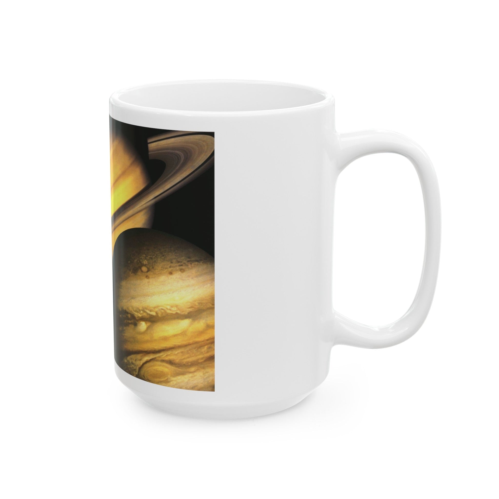 Space - The Solar System - Our Celestial Family (1990) (Map) White Coffee Mug-The Sticker Space