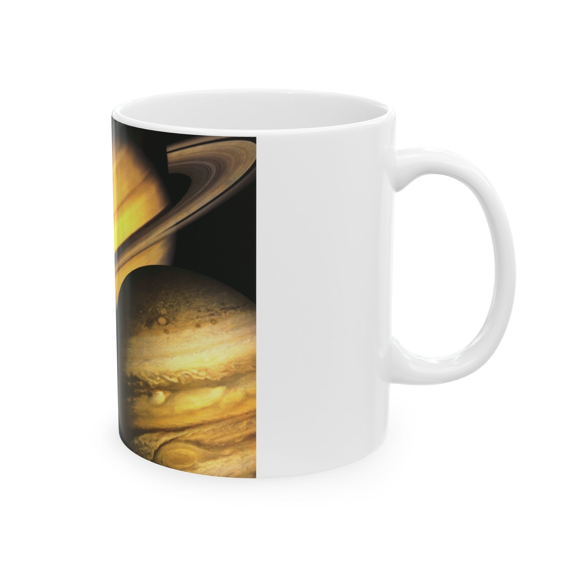 Space - The Solar System - Our Celestial Family (1990) (Map) White Coffee Mug-The Sticker Space