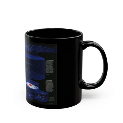 Space - The Universe - Through Time and Space (1983) (Map) Black Coffee Mug-The Sticker Space