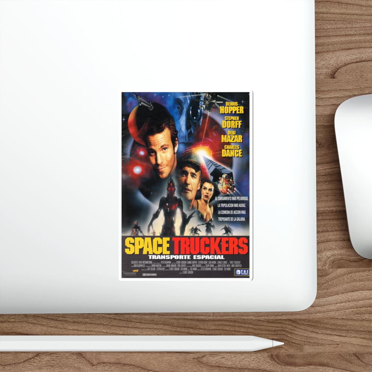 SPACE TRUCKERS 1996 Movie Poster STICKER Vinyl Die-Cut Decal-The Sticker Space