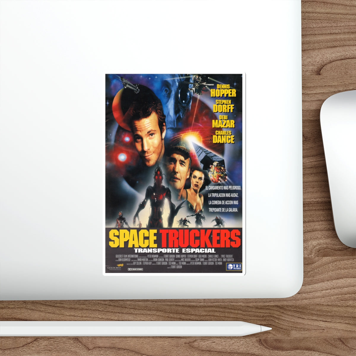 SPACE TRUCKERS 1996 Movie Poster STICKER Vinyl Die-Cut Decal-The Sticker Space