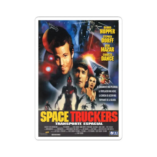 SPACE TRUCKERS 1996 Movie Poster - STICKER Vinyl Kiss-Cut Decal 2 Inch White - The Sticker Space