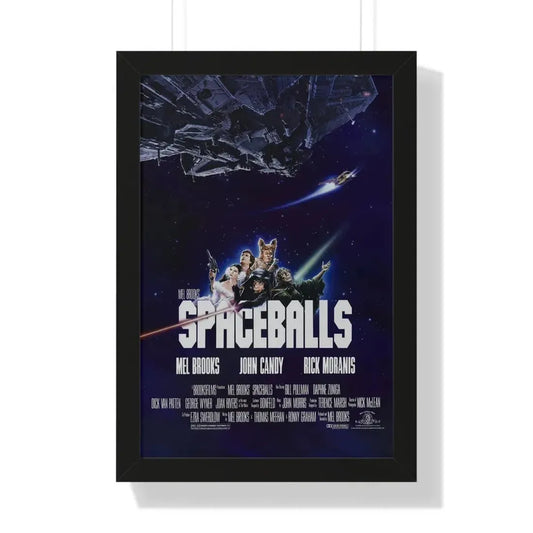 SPACEBALLS 1987 - Framed Movie Poster 16″ x 24″ Black - The Sticker Space