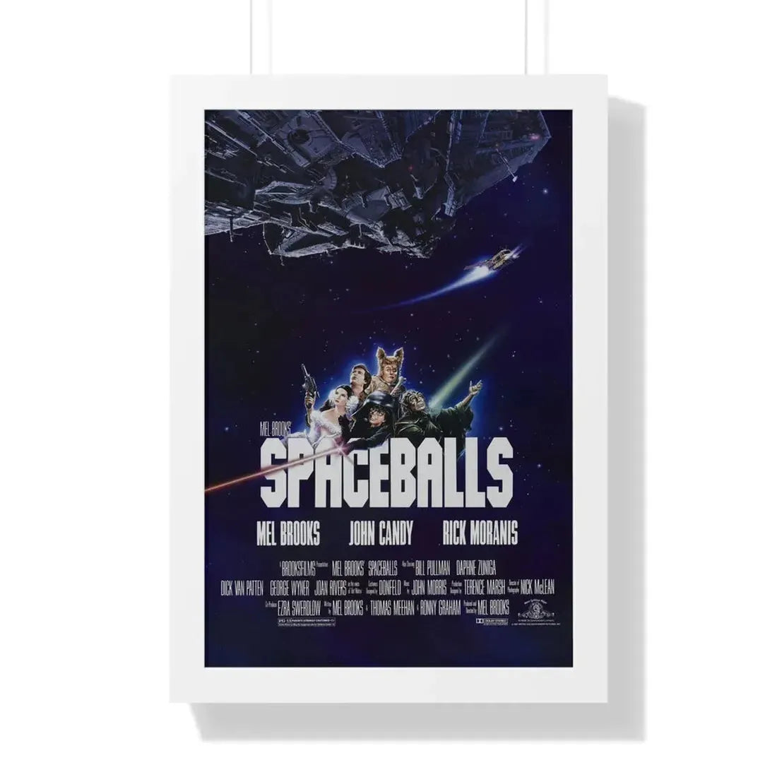SPACEBALLS 1987 - Framed Movie Poster 16″ x 24″ White - The Sticker Space