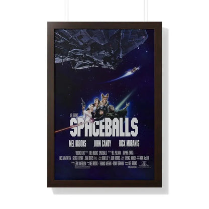 SPACEBALLS 1987 - Framed Movie Poster 20" x 30" Walnut - The Sticker Space