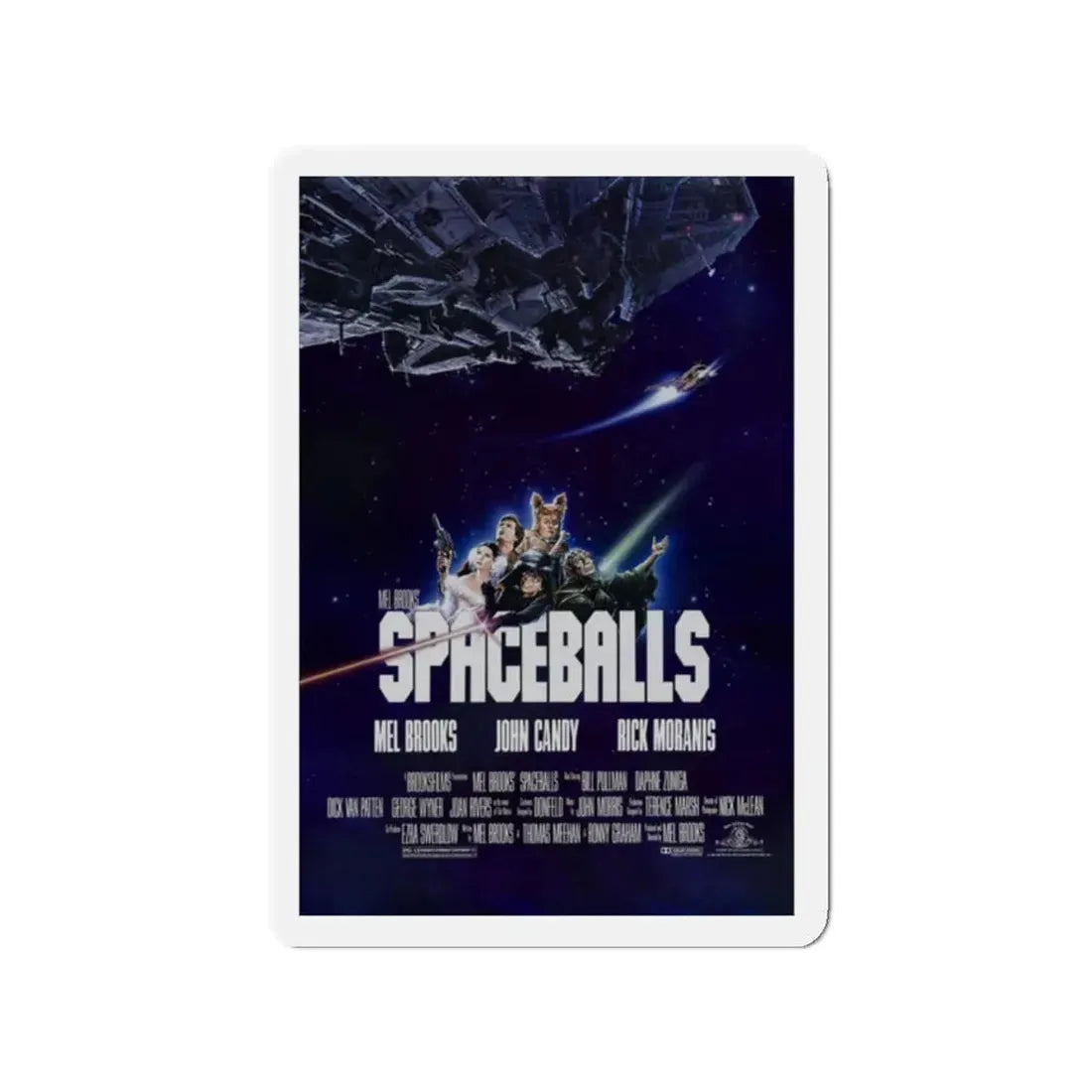SPACEBALLS 1987 Movie Poster - Refrigerator Magnet 2 Inch Die-Cut - The Sticker Space