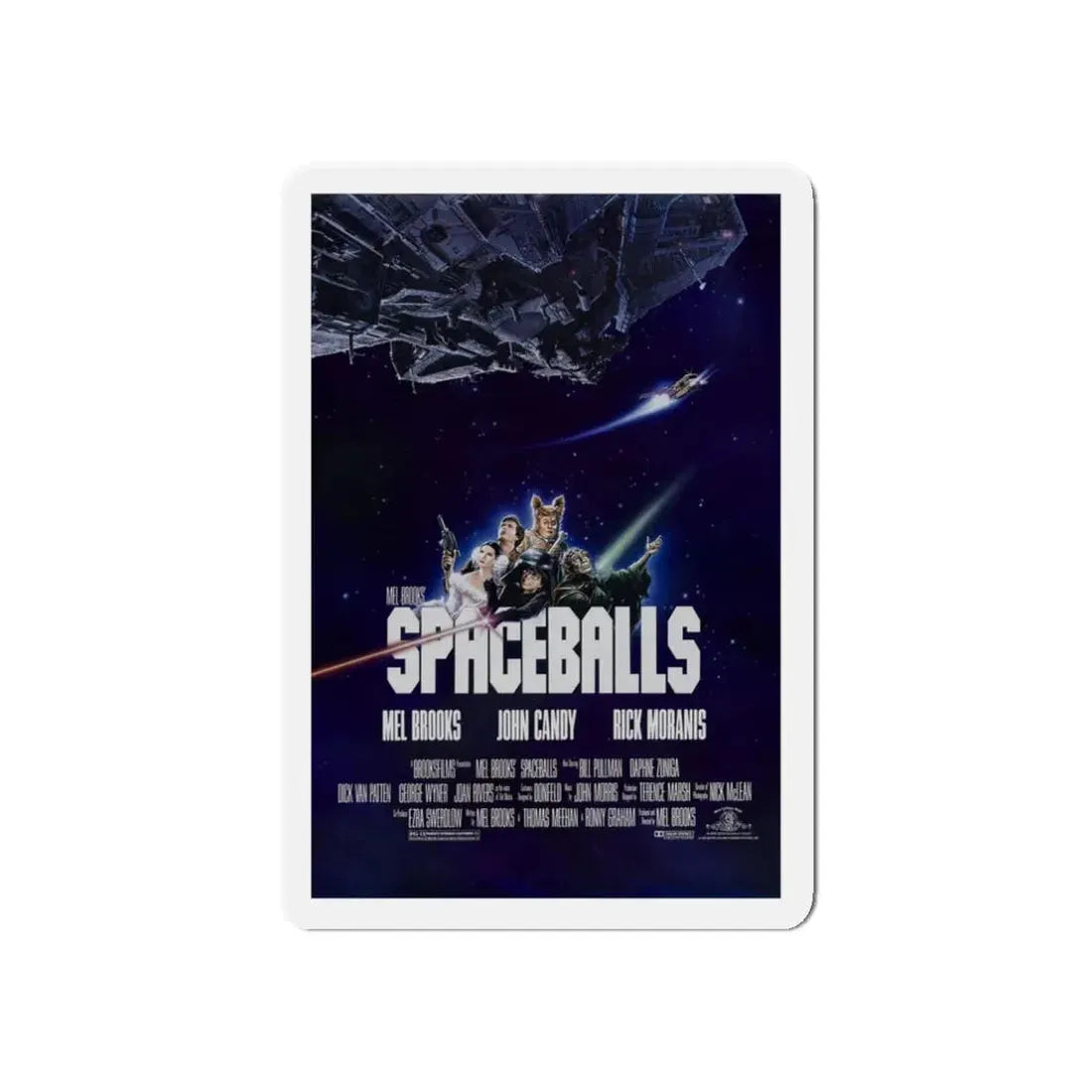 SPACEBALLS 1987 Movie Poster - Refrigerator Magnet 3 Inch Die-Cut - The Sticker Space