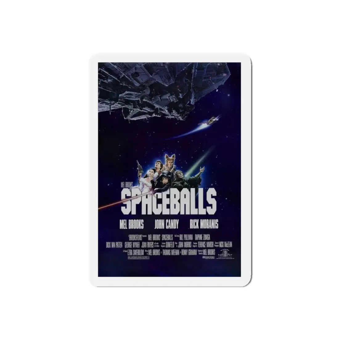 SPACEBALLS 1987 Movie Poster - Refrigerator Magnet 4 Inch Die-Cut - The Sticker Space