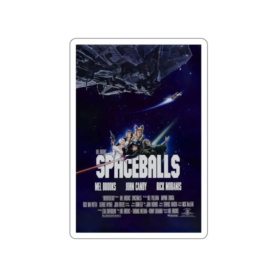 SPACEBALLS 1987 Movie Poster STICKER Vinyl Die-Cut Decal 3 Inch - The Sticker Space
