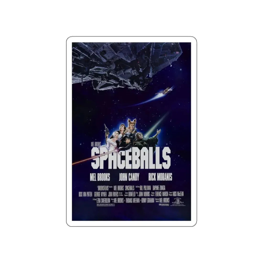 SPACEBALLS 1987 Movie Poster STICKER Vinyl Die-Cut Decal 5 Inch - The Sticker Space