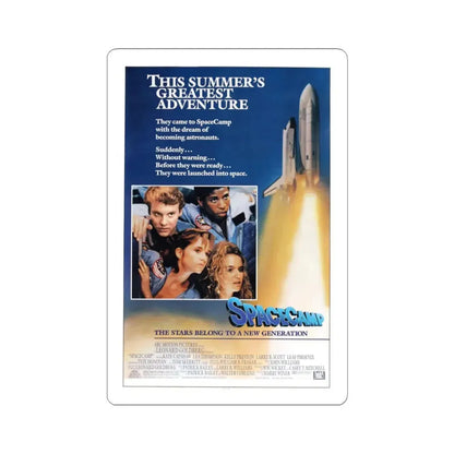 SpaceCamp 1986 Movie Poster - STICKER Vinyl Kiss-Cut Decal 3 Inch White - The Sticker Space