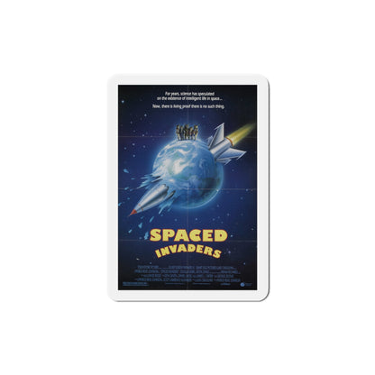 Spaced Invaders 1990 Movie Poster Die-Cut Magnet-The Sticker Space