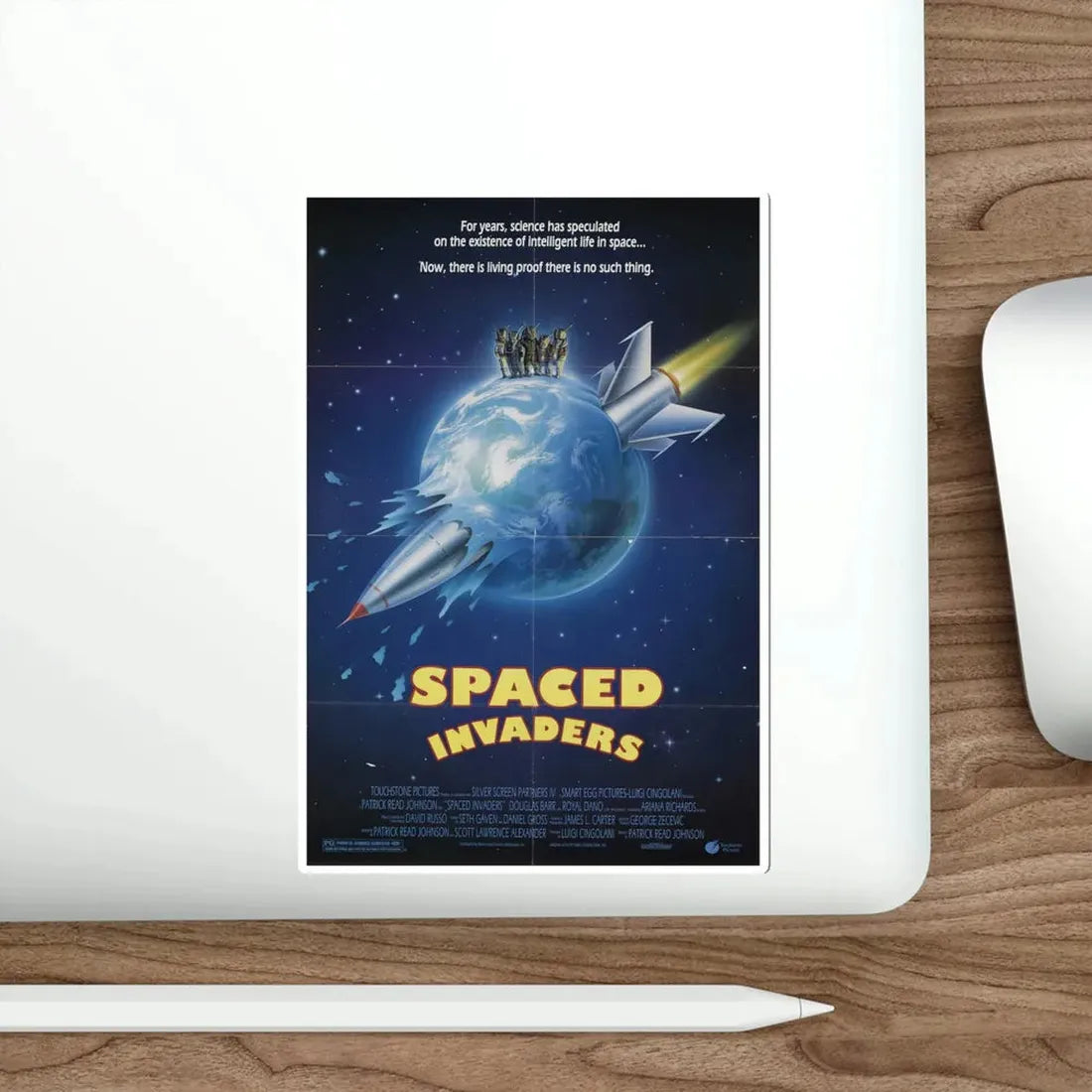 Spaced Invaders 1990 Movie Poster STICKER Vinyl Die-Cut Decal - The Sticker Space