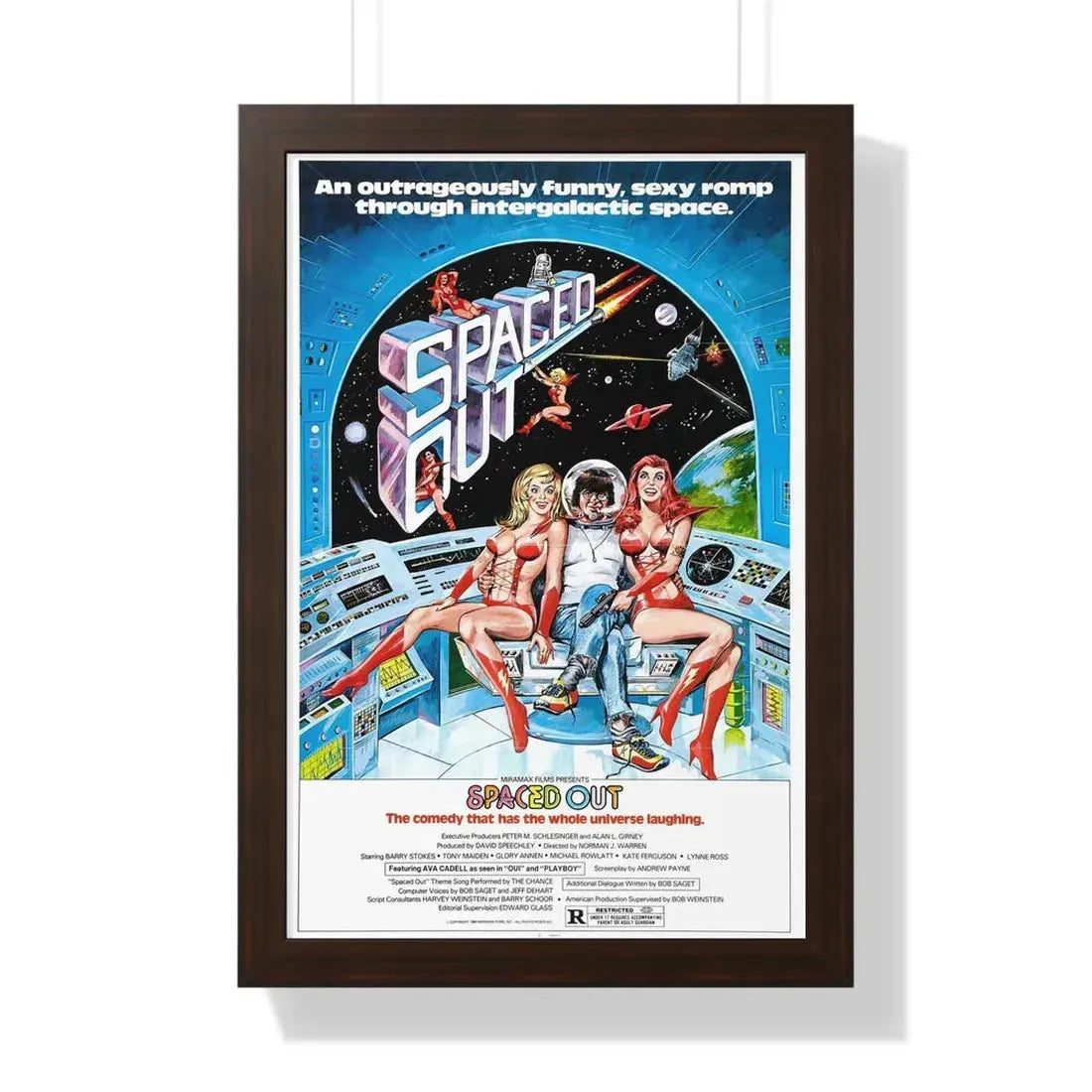 SPACED OUT 1979 - Framed Movie Poster 16″ x 24″ Walnut - The Sticker Space
